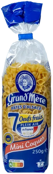 Изображение Макароны яичные 30% Гранд Мере ракушки мини Хеймбургер САС м/у, 250 г