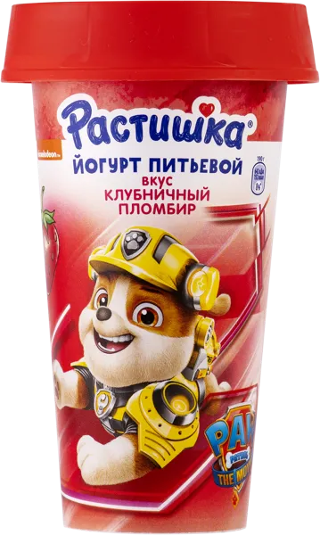 Изображение Йогурт 2,8% питьевой Растишка клубничный пломбир Эйч энд Эн п/б, 190 мл