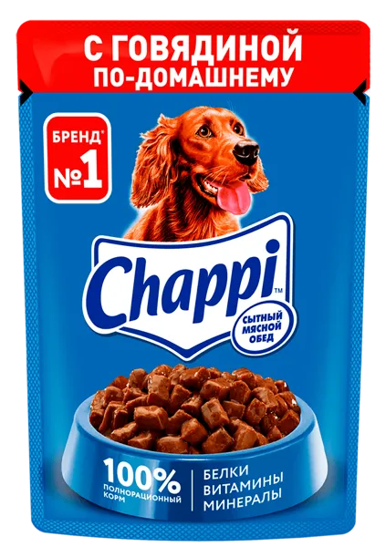 Изображение Корм для собак Чаппи говядина по-домашнему Марс м/у, 85 г