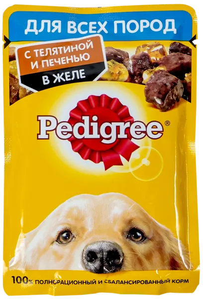 Изображение Корм Для взрослых собак Педигри телятина печень в желе Марс м/у, 85 г