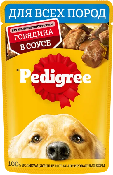 Изображение Корм для собак Педигри говядина в соусе Марс м/у, 85 г