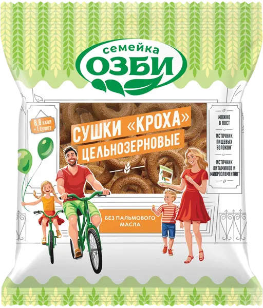 Изображение Сушки пшеничные ОЗБИ кроха кроха цельнозерновые ОЗБИ м/у, 200 г