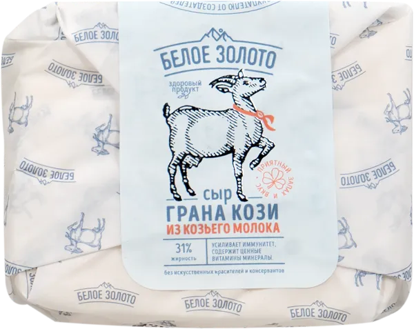 Изображение Сыр козий твердый Белое Золото грано кози Мирный-Адыгея м/у, 150 г