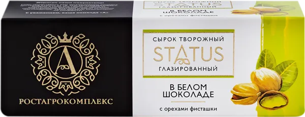 Изображение Сырок творожный 26% в белом шоколаде А.РостАгроКомплекс с орехом фисташки РостАгроКомплекс кор, 50 г