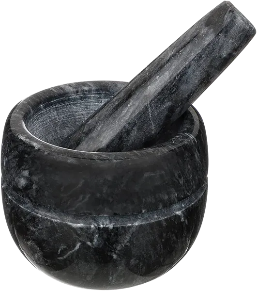 Изображение Ступка 9*7см с пестиком Агнесс мрамор черная Агнесс , 1 шт