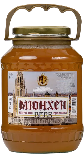 Изображение Пиво бойлерное 4 % Родник мюнхен Родник с/б, 1,5 л