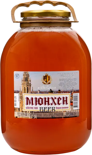 Изображение Пиво бойлерное 4 % Родник мюнхен Родник с/б, 3 л