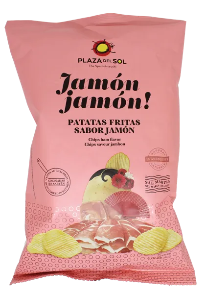 Изображение Чипсы картофельные Плаза дель Соль из Аликанте с хамоном Плаза Дель Соль м/у, 115 г