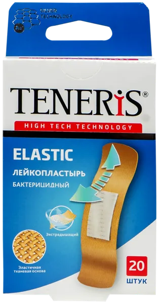 Изображение Лейкопластырь ионы серебра Тенерис эластик тканевая основа ФармЛайн к/у, 20 шт