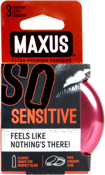 Изображение Презервативы ультратонкие Максус сенсетив ФармЛайн ж/б, 3 шт