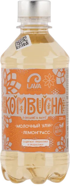 Изображение Напиток газ Лава Комбуча молочный улун лемонграсс Хозсфера п/б, 0,33 л