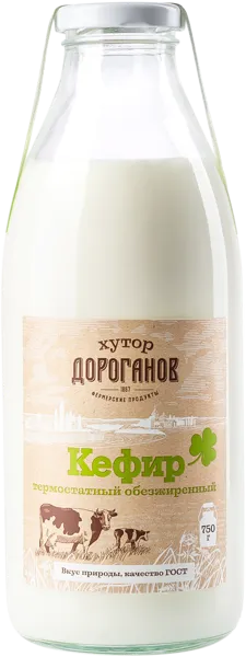 Изображение Кефир 0,1% Хутор Дороганов РМП Матвеево-Курганский с/б, 750 мл