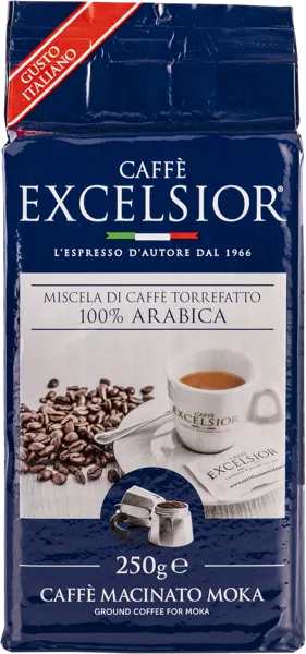 Изображение Кофе молотый Эксельсиор мока 100% арабика Эксельсиор СРЛ м/у, 250 г