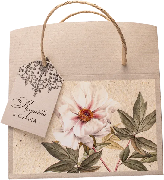 Изображение Коробка-сумка 17,8*12см Лакарт цветок Лакарт , 1 шт