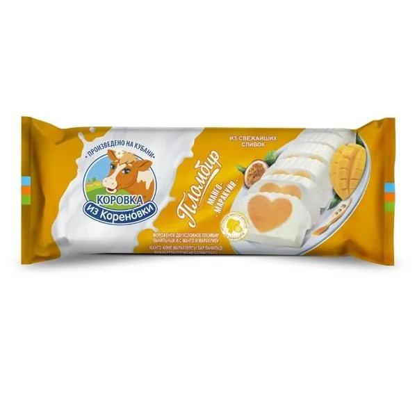 Изображение Мороженое пломбир Коровка из Кореновки манго маракуйя Кореновский МКК м/у, 400 г