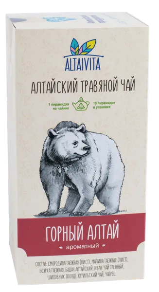 Изображение Чай травяной в пирамидках Алтайвита горный алтай Алтайвита кор, 10*4 г