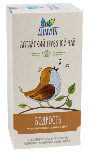 Изображение Чай травяной в пирамидках Алтайвита бодрящий Алтайвита кор, 10*4 г