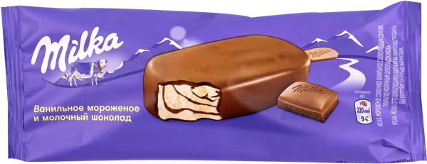 Изображение Мороженое эскимо Милка в молочном шоколаде Фронери Рус м/у, 62 г
