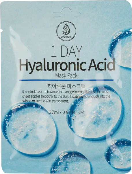 Изображение Маска увлажняющая для лица Мед Би гиалуроновая кислота Синдо м/у, 1 шт