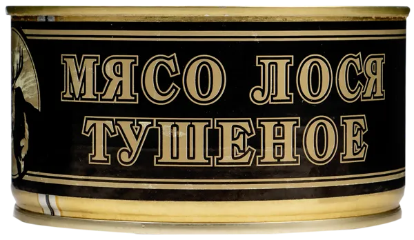 Изображение Мясо лося Деликатес дичь тушеное Деликатес дичь ж/б, 325 г