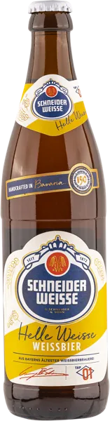 Изображение Пиво светлое Лагер 4,9% н/ф Шнайдер вайсс хелле вайс Натюртюб Вайс Браухаус с/б, 0,5 л