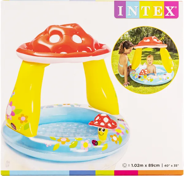 Изображение Бассейн 102*89см надувной Интекс гриб с навесом детский Интекс м/у, 1 шт