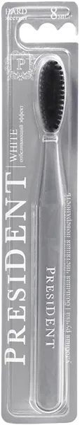 Изображение Зубная щетка жесткая Президент вайт отбеливание Технопро ООО к/у, 1 шт