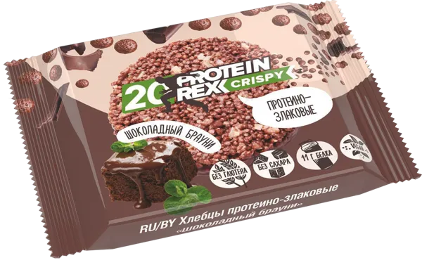 Изображение Хлебцы протеино-злаковые Протеин Рекс шоколадный брауни Роял Кейк м/у, 55 г