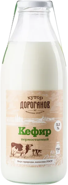 Изображение Кефир 3,2% Хутор Дороганов РМП Матвеево-Курганский с/б, 750 мл
