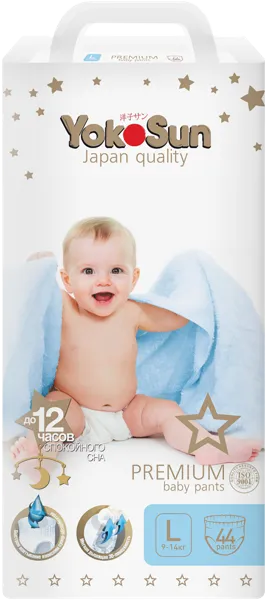 Изображение Трусики L 9-14 кг Йокосан премиум Азия Лайф м/у, 44 шт