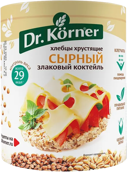 Изображение Хлебцы злаковый коктейль Др. Кёрнер сырные Хлебпром м/у, 100 г