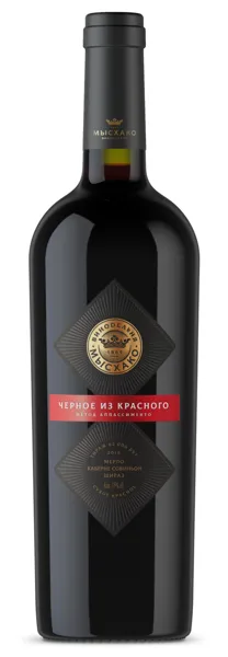 Изображение Вино красное п/сух стиль №4 Каберне Совиньон купаж ЗГУ черное из красного мысхак Мысхако с/б, 0,75 л