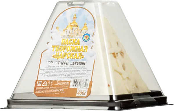 Изображение Пасха 18% творожная Калория царская из Старой Деревни Фирма калория п/б, 400 г