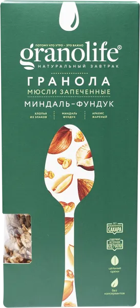 Изображение Гранола Гранолайф миндаль фундук Гранолайф кор, 200 г