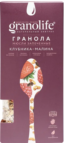 Изображение Гранола Гранолайф клубника малина Гранолайф кор, 200 г