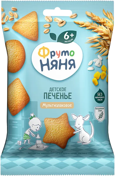 Изображение Печенье с 6 мес Фрутоняня мультизлаковое Прогресс м/у, 50 г