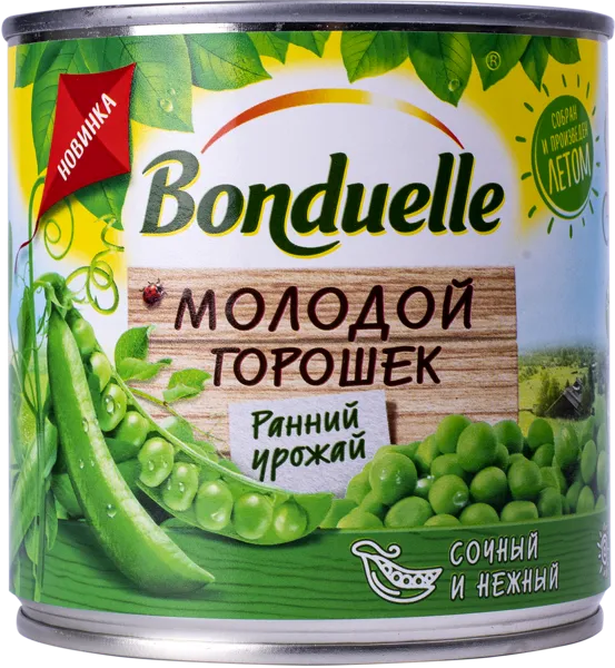 Изображение Горошек зеленый Бондюэль молодой Бондюэль ж/б, 400 г