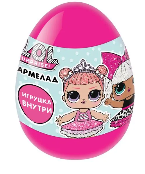 Изображение Мармелад яйцо Чебурашка с игрушкой Конфитрейд п/б, 10 г