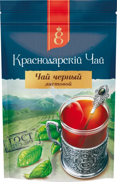 Изображение Чай черный Краснодарский чай Века Объединение Краснодарский м/у, 90 г