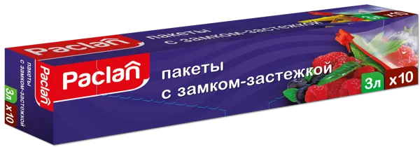 Изображение Пакеты 1л для продуктов Паклан с замком-застежкой СеДо сп к/у, 15 шт