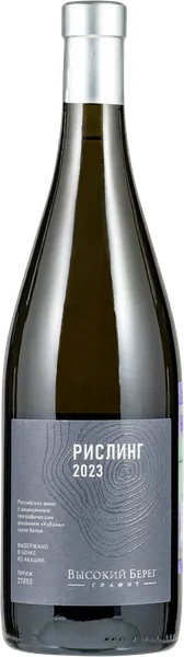 Изображение Вино белое сухое стиль №2 Рислинг ЗГУ высокий берег выдер Акаци Кубань Вино с/б, 0,75 л