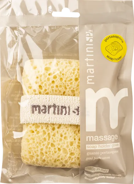 Изображение Мочалка для тела Мартини нейчрал с кармашком для мыла Мартини спа м/у, 1 шт