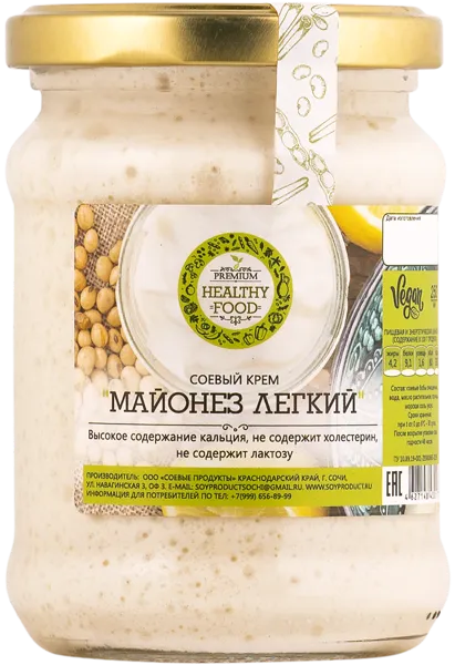 Изображение Крем соевый Премиум Хелси Фуд майонез легкий Соевые продукты с/б, 250 г