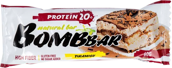 Изображение Батончик протеиновый Бомббар тирамису Фитнес Фуд м/у, 60 г