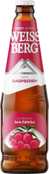 Изображение Пивной напиток пшеничный 4% Вайс Берг малина Бочкаревский пивоваренный с/б, 0,44 л