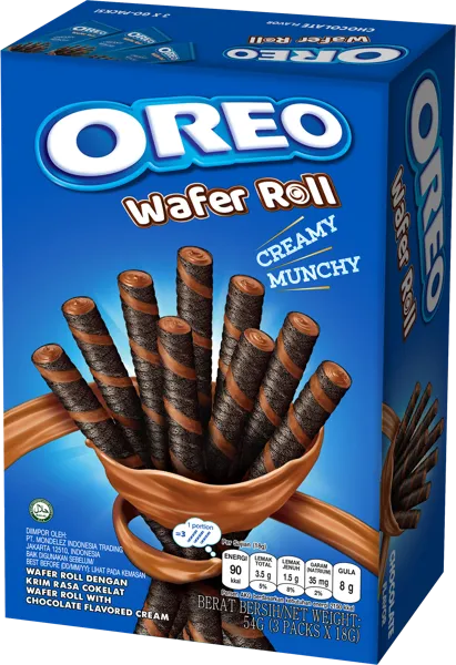 Изображение Вафельные трубочки Орео шоколад Мондэлис кор, 54 г