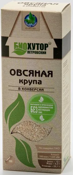 Изображение Крупа овес Био хутор Петровский Щепетьева ИП к/у, 300 г