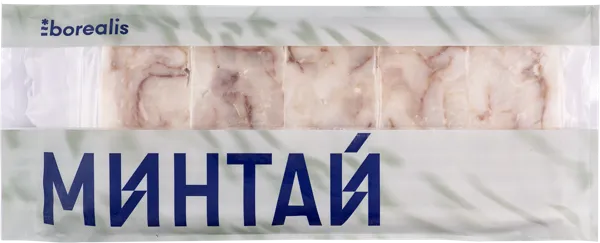 Изображение Рыба замороженная Бореалис минтай филе блочное без к Норебо Ру м/у, 750 г