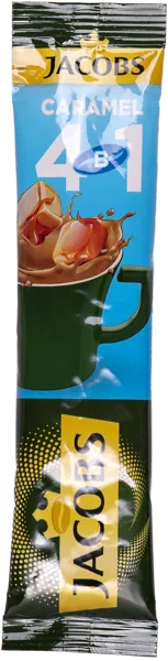 Изображение Кофе растворимый Монарх 4 в 1 карамель Якобс Дау Рус м/у, 13,5 г