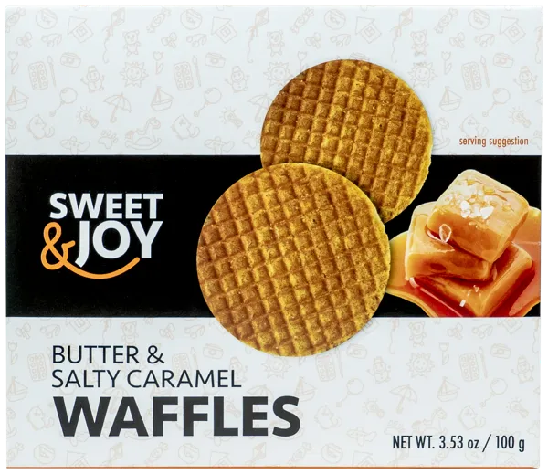 Изображение Вафли Свит энд Джой с соленой карамелью Свит Брендс кор, 100 г